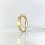 Anillo Churumbela Aro Seguido 2.2gr / T7 3/4 / Circones Blancos Oro Amarillo