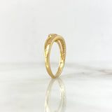 Anillo Churumbela Linea Corazon 2.75gr / T7 / Circones Blancos Oro Amarillo