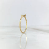 Anillo Solitario Destello 1.05gr / T6 3/4 / Circon Blanco Oro Amarillo