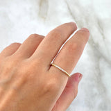 Anillo Esferas Rectangulo 1.55gr / T6 1/2 / Circones Blancos Oro Amarillo