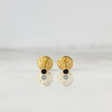 Topos Bisel 0.4gr / 2.5mm Circon Negro Oro Amarillo