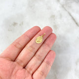 Dije Divino Niño 0.8gr / 1.8cm / Diamantada Oro Amarillo