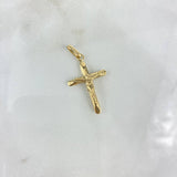 Dije Cruz Cristo 1.1gr / 3.5cm / Plana Lisa  Oro Amarillo