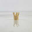 Herraje Corona 1.1gr / 0.7cm / Circones Blancos Oro Amarillo