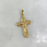 Dije Cruz Cristo 1.85gr / 4.1cm / En Relieve Oro AmarilloႣ