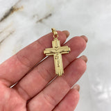 Dije Cruz Cristo 1.95gr / 4.1cm / En Relieve Oro Amarillo