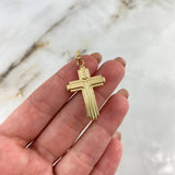 Cruz Cristo  2.05gr / 4.1cm / En Relieve Oro AmarilloႣ