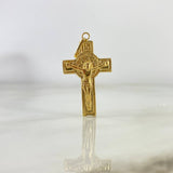 Dije Cruz Cristo 2.8gr / 4.5cm / San Benito Oro Amarillo