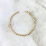 Pulso Militar 6.5gr / 20cm / 3mm Bolas Diamantadas Luna Oro Amarillo Nac.Esp. *