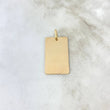 Dije Placa Rectangulo 3.65gr / 3.6cm / 18mm*30mm Rayas Diagonales Oro Amarillo