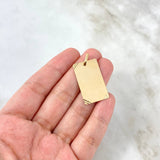 Dije Placa Rectangulo 3.5gr / 3.6cm / 18mm*30mm Rayas Diagonales Oro Amarillo