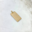 Dije Placa Rectangulo 3.4gr / 3.6cm / 18mm*30mm Marco Bordes Oro Amarillo