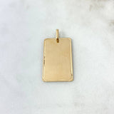 Dije Placa Rectangulo 3.4gr / 3.6cm / 18mm*30mm Marco Bordes Oro Amarillo