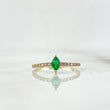 Anillo Solitario Churumbela Destello 1.3gr / T6 1/2 / Circones Blancos Verde Oro Amarillo