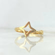 Anillo Estrellas Puntos 2.4gr / T8 / Circones de Colores Oro Amarillo