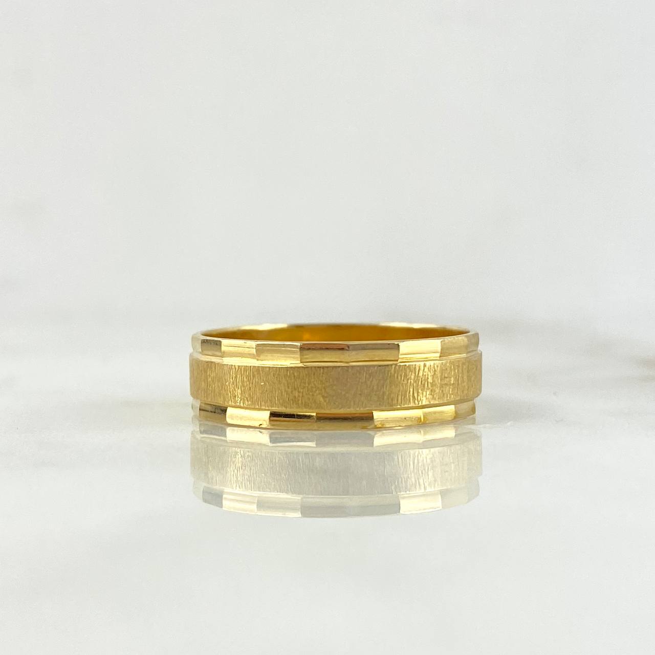 Anillo Franja Texturizada 4.55gr / T10 / Oro Amarillo ©