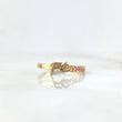 Anillo Fe 1.5gr / T8 / Circones Lilas Oro Amarillo