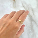 Anillo Fe 1.5gr / T8 / Circones Lilas Oro Amarillo