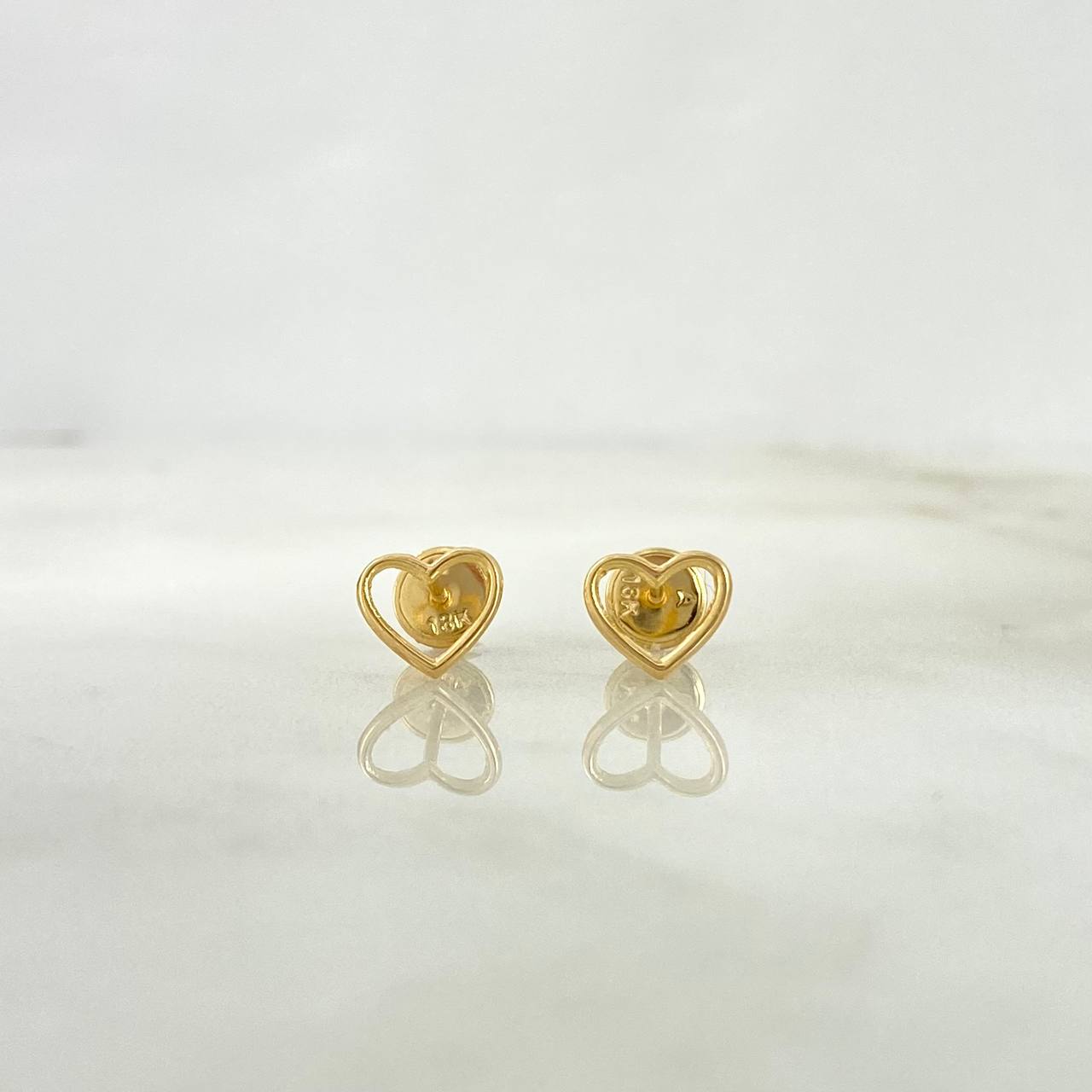 Topos Corazon Silueta 0.7gr / 0.8cm / Oro Amarillo 18K