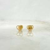 Topos Corazon Silueta 0.7gr / 0.8cm / Oro Amarillo 18K