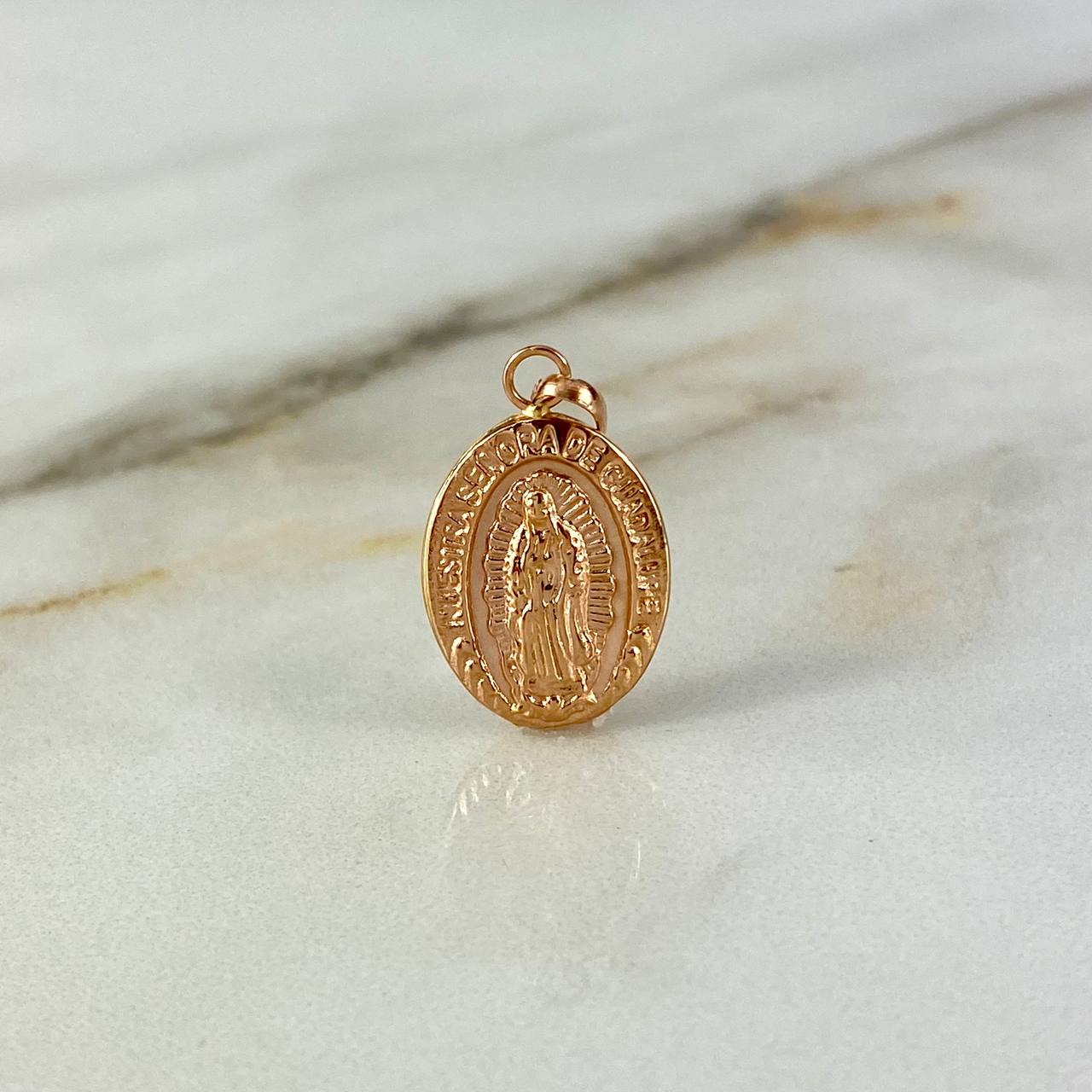 Dije Virgen Guadalupe 1.15gr / 2.8cm / Oro Rosa