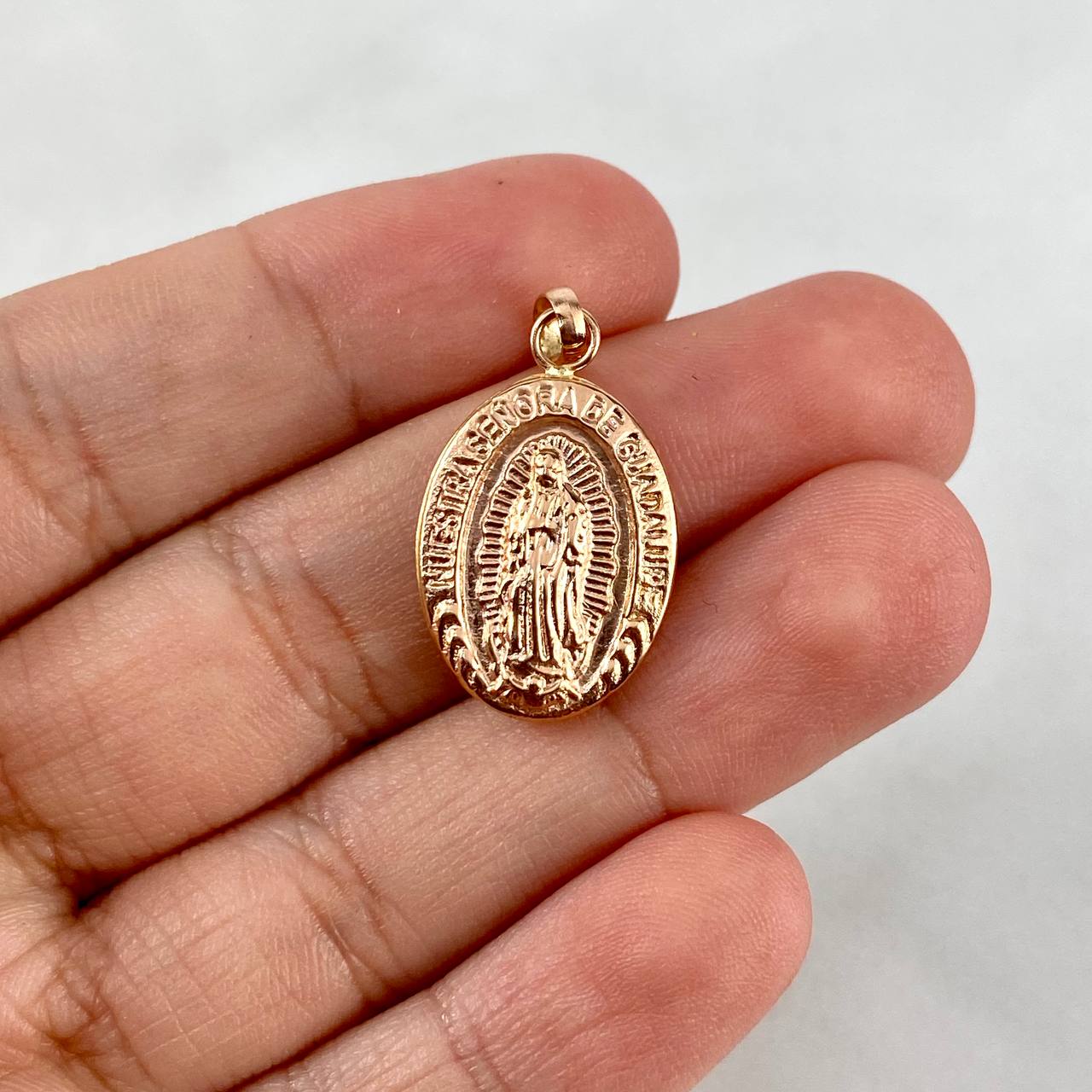 Dije Virgen Guadalupe 1.15gr / 2.8cm / Oro Rosa