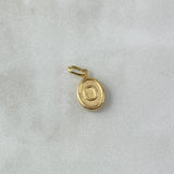 Dije Letra O 0.5gr / 1.8cm / Troquelada Oro Amarillo