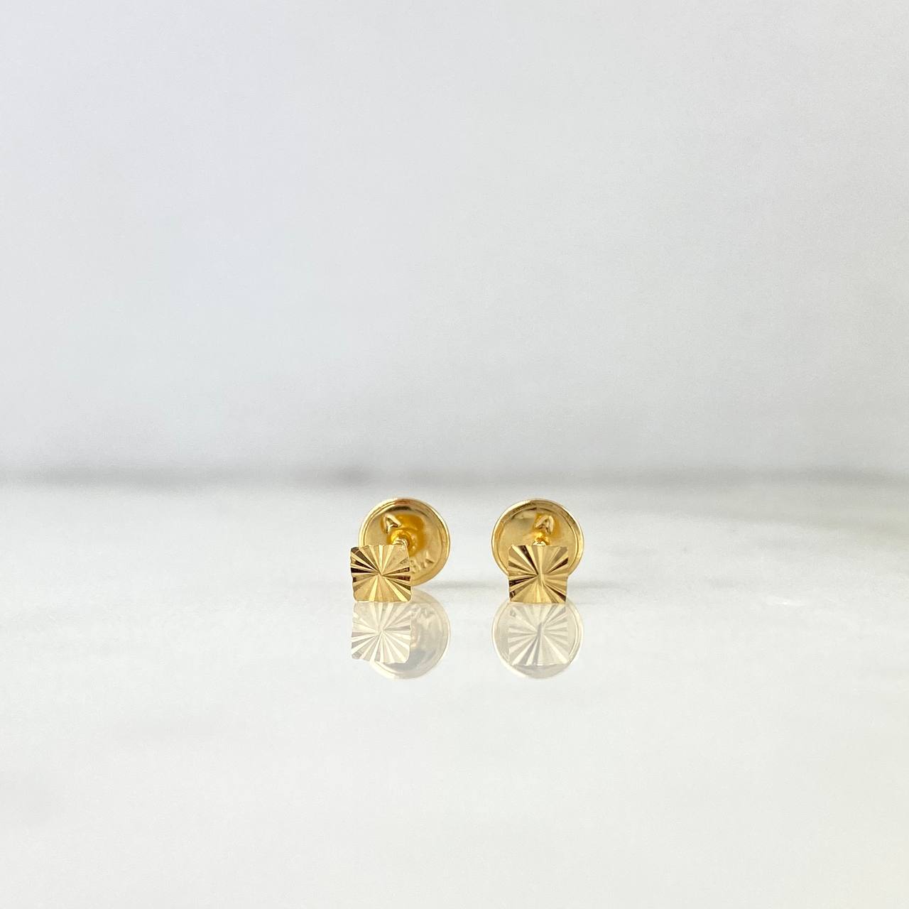 Topos Cuadrado 0.4gr / Diamantado Oro Amarillo