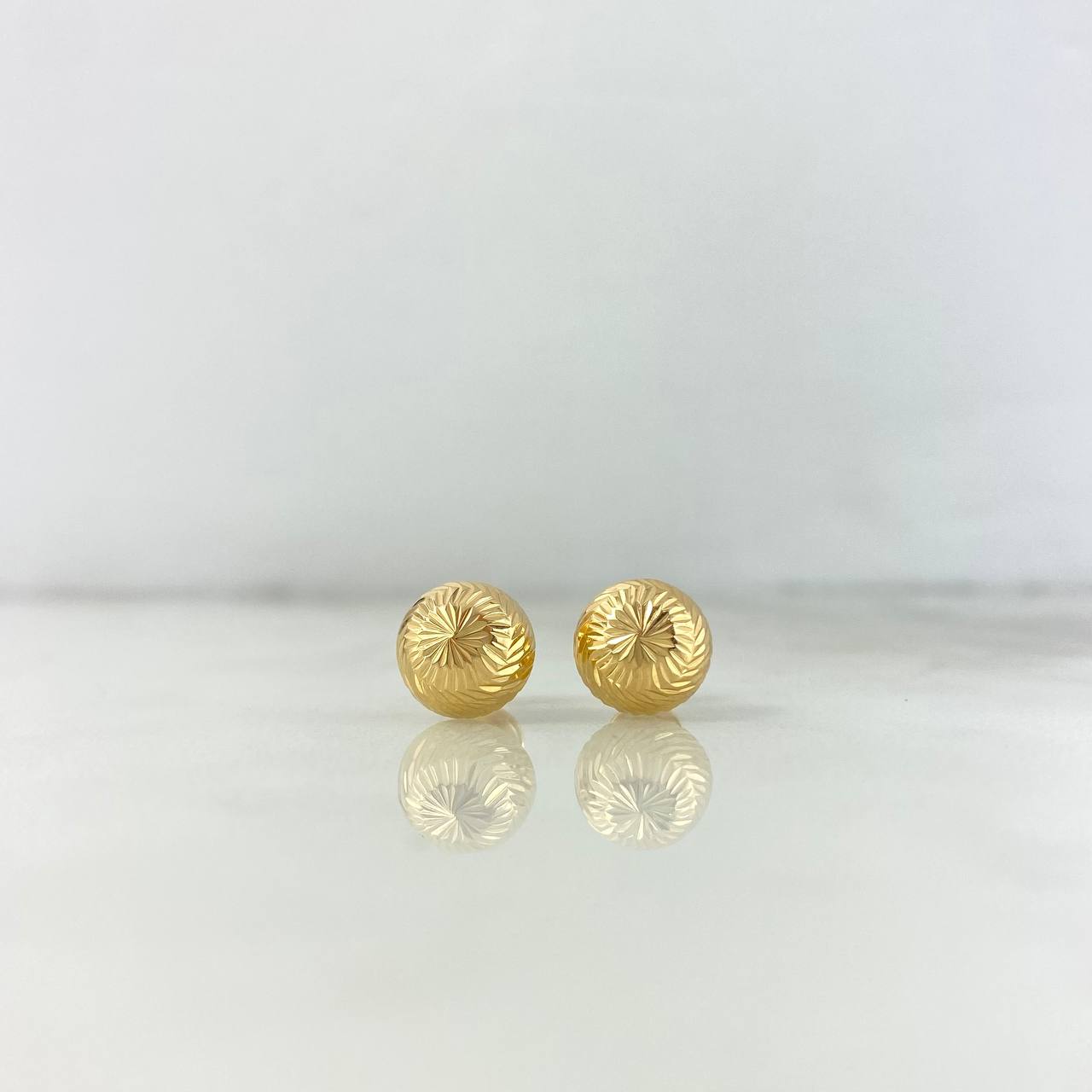 Topos Media Bola 1.4gr / 10mm Diamantada Oro Amarillo