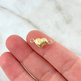 Herraje Corazón 0.5gr / 1.8cm / Troquelado Oro Amarillo