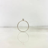 Anillo Solitario Garras Curvas 1.2gr / T6 1/4 / Circon Blanco Oro Blanco