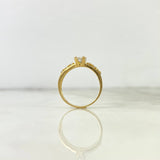 Anillo Solitario Tres Puntos 2.25gr / T5 / Circon Blanco Blancos Oro Amarillo