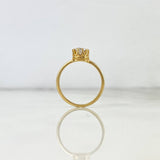 Anillo Solitario Corona 2.05gr / T7 / Circon Blanco Oro Amarillo