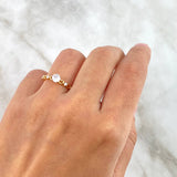 Anillo Solitario Corazones 1.25gr / T5 1/4 / Circon Blanco Blancos Oro Amarillo