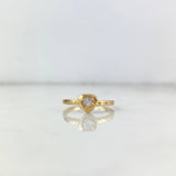 Anillo Solitario Triangulo 2.15gr / T5 / Circon Blanco Oro Amarillo