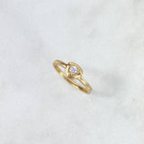 Anillo Solitario Triangulo 2.15gr / T5 / Circon Blanco Oro Amarillo