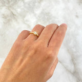 Anillo Solitario Triangulo 2.15gr / T5 / Circon Blanco Oro Amarillo