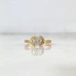 Anillo Solitario Cola Sirena 2.25gr / T7 / Circon Blanco Blancos Oro Amarillo