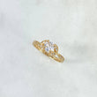 Anillo Solitario Cola Sirena 2.35gr / T7 / Circon Blanco Blancos Oro Amarillo