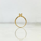 Anillo Solitario Cola Sirena 2.35gr / T7 / Circon Blanco Blancos Oro Amarillo