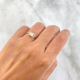 Anillo Solitario Cola Sirena 2.45gr / T8 / Circon Blanco Blancos Oro Amarillo