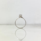 Anillo Solitario Garras Curvas 1.8gr / T6 1/2 / Circon Blanco Oro Blanco