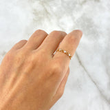 Anillo Corazones 1.05gr / T6 / Circones Blancos Oro Amarillo