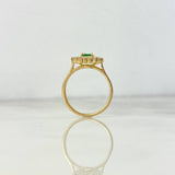 Anillo Solitario Halo Tupido 4.75gr / T 5/3/4 / Circones Blanco Verde Oro Amarillo