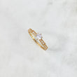 Anillo Solitario Churumbela Cinta 1.75gr / T7 / Circones Blanco Blancos Oro Amarillo ©