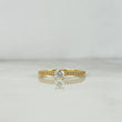 Anillo Solitario Churumbela 1.7gr / T7 1/2 / Circones Blancos Oro Amarillo *