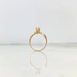 Anillo Solitario Circulo Churumbela 1.95gr / T7 1/2 / Circon Blanco Blancos Dos Oros Amarillo Blanco