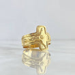 Anillo Cristo INRI 2.7gr / T10 3/4 / Mate Oro Amarillo 18K *