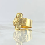 Anillo Cristo INRI 2.7gr / T10 3/4 / Mate Oro Amarillo 18K *