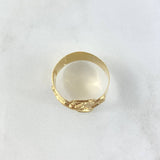 Anillo Cristo INRI 2.7gr / T10 3/4 / Mate Oro Amarillo 18K *